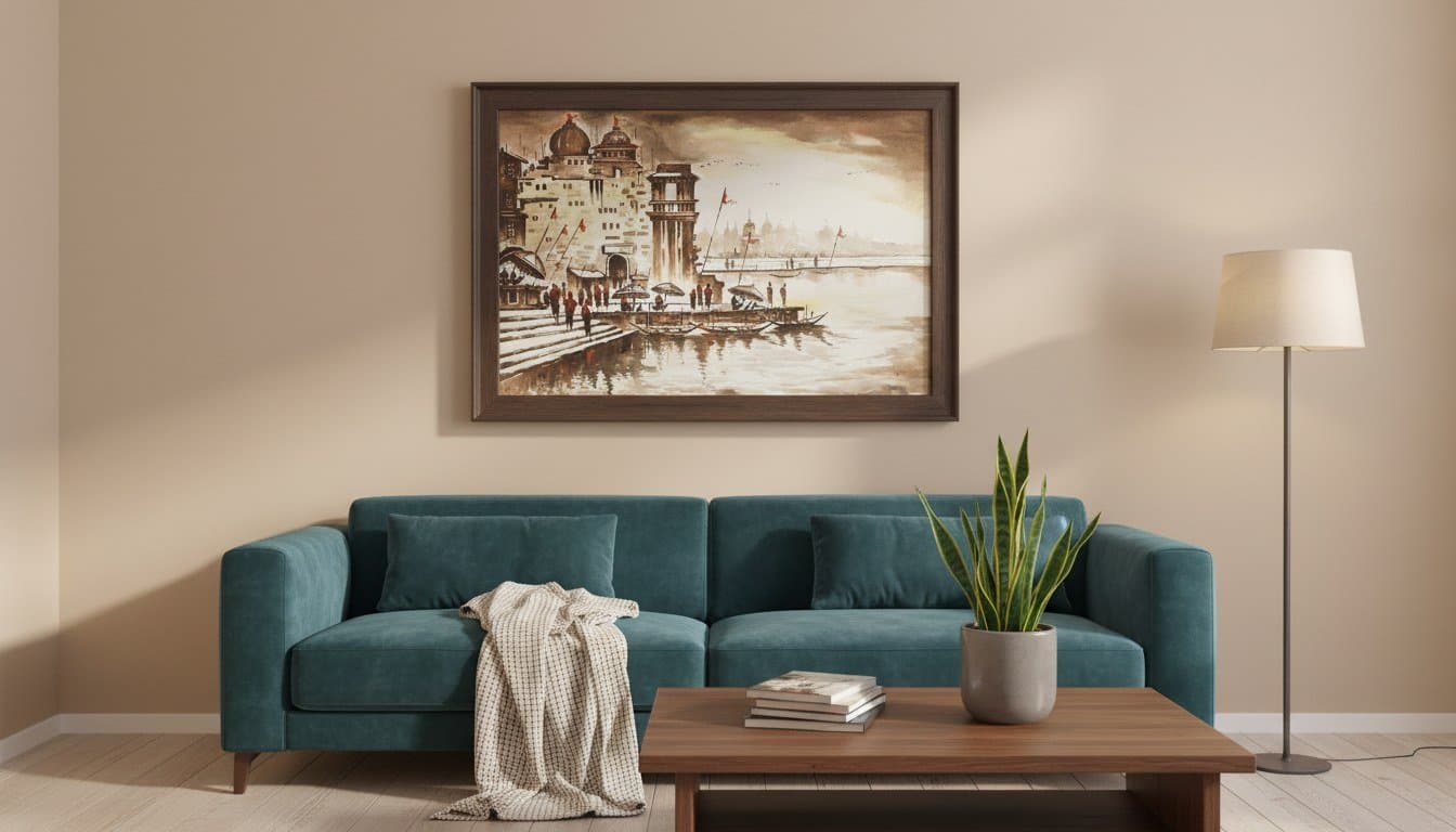 Ganges River Watercolor Painting
