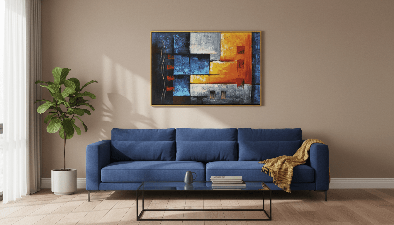 Geometric Color Block Canvas