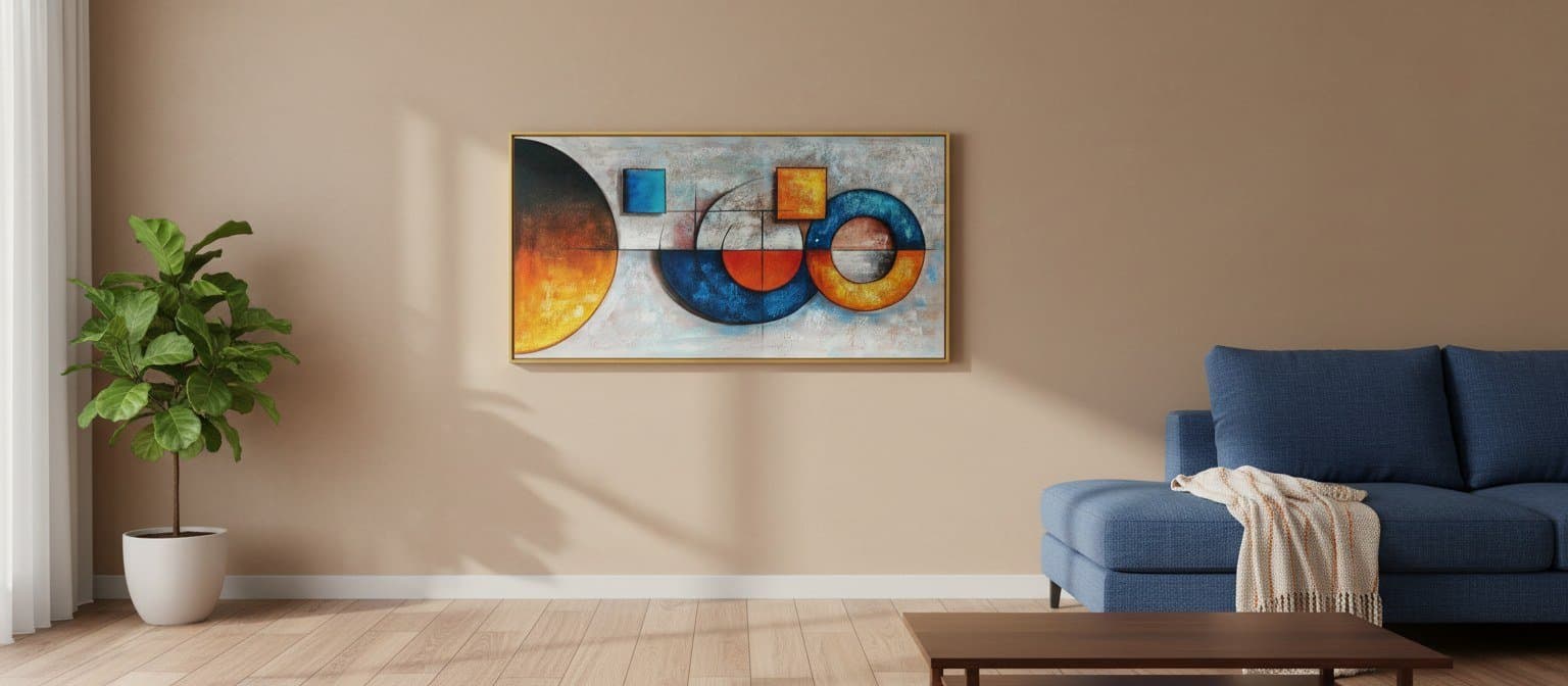 Geometric Color Palette Canvas
