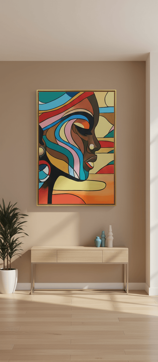 Colorful Profile Portrait Canvas