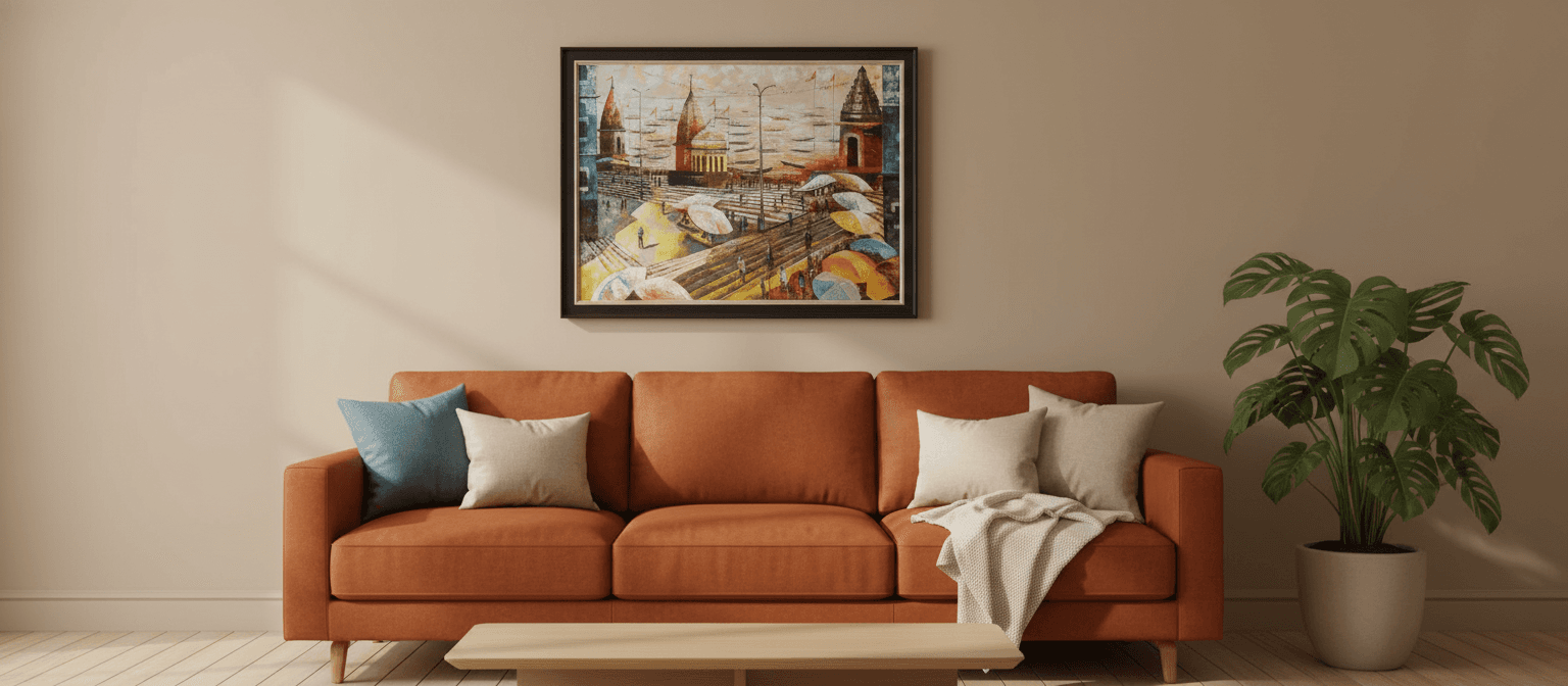 Indian Cityscape Painting