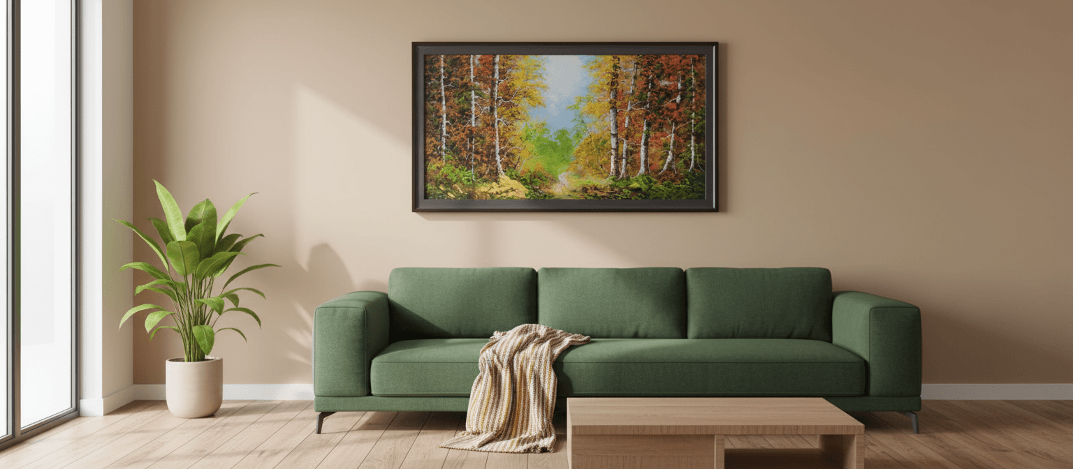 Autumn Forest Landscape Painting
