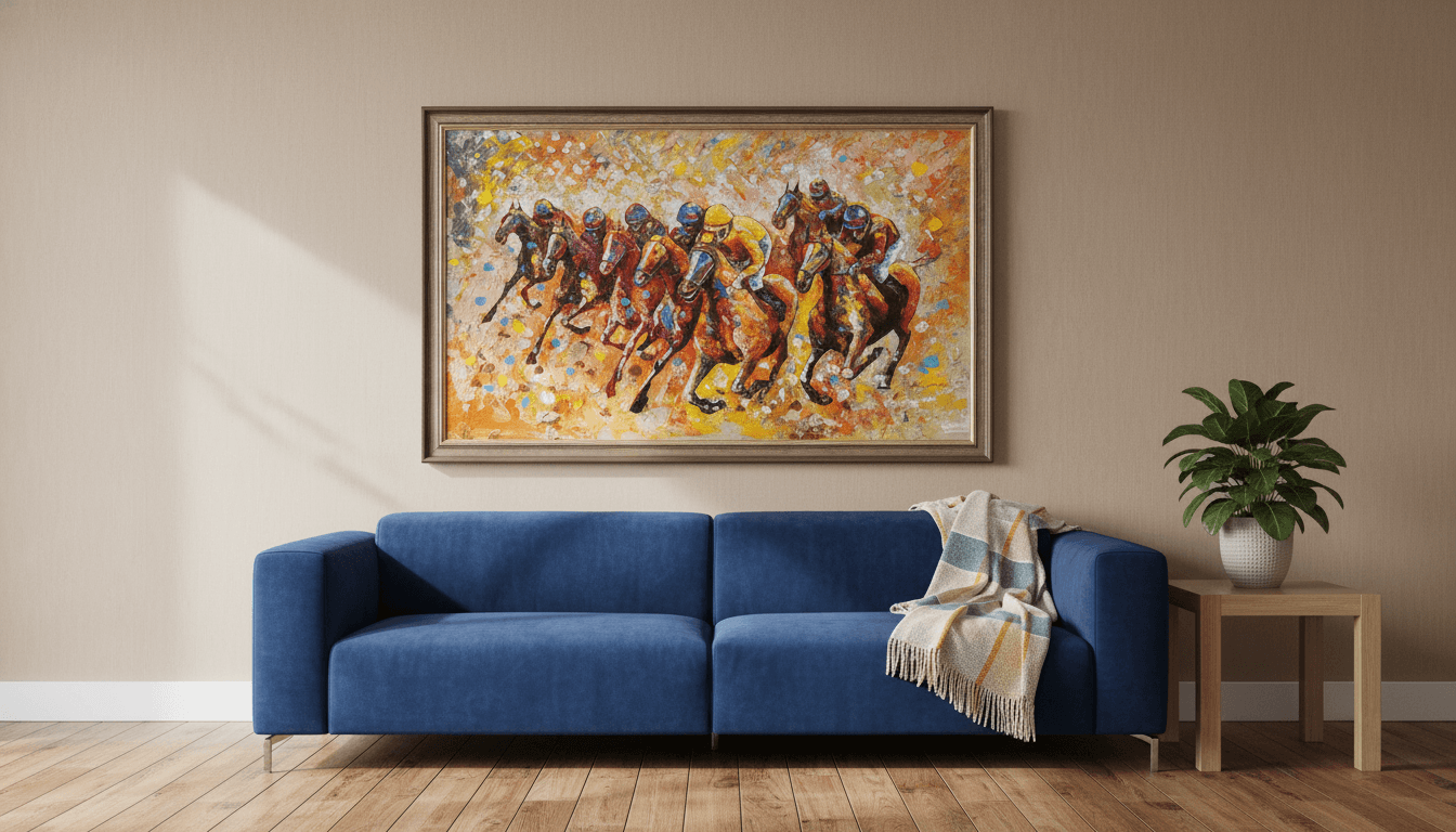 Horse Racing Painting