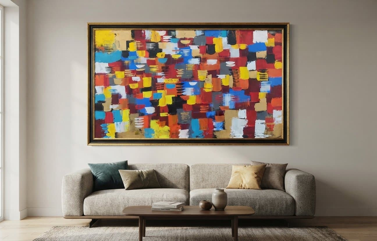 Vibrant Abstract Mosaic Canvas