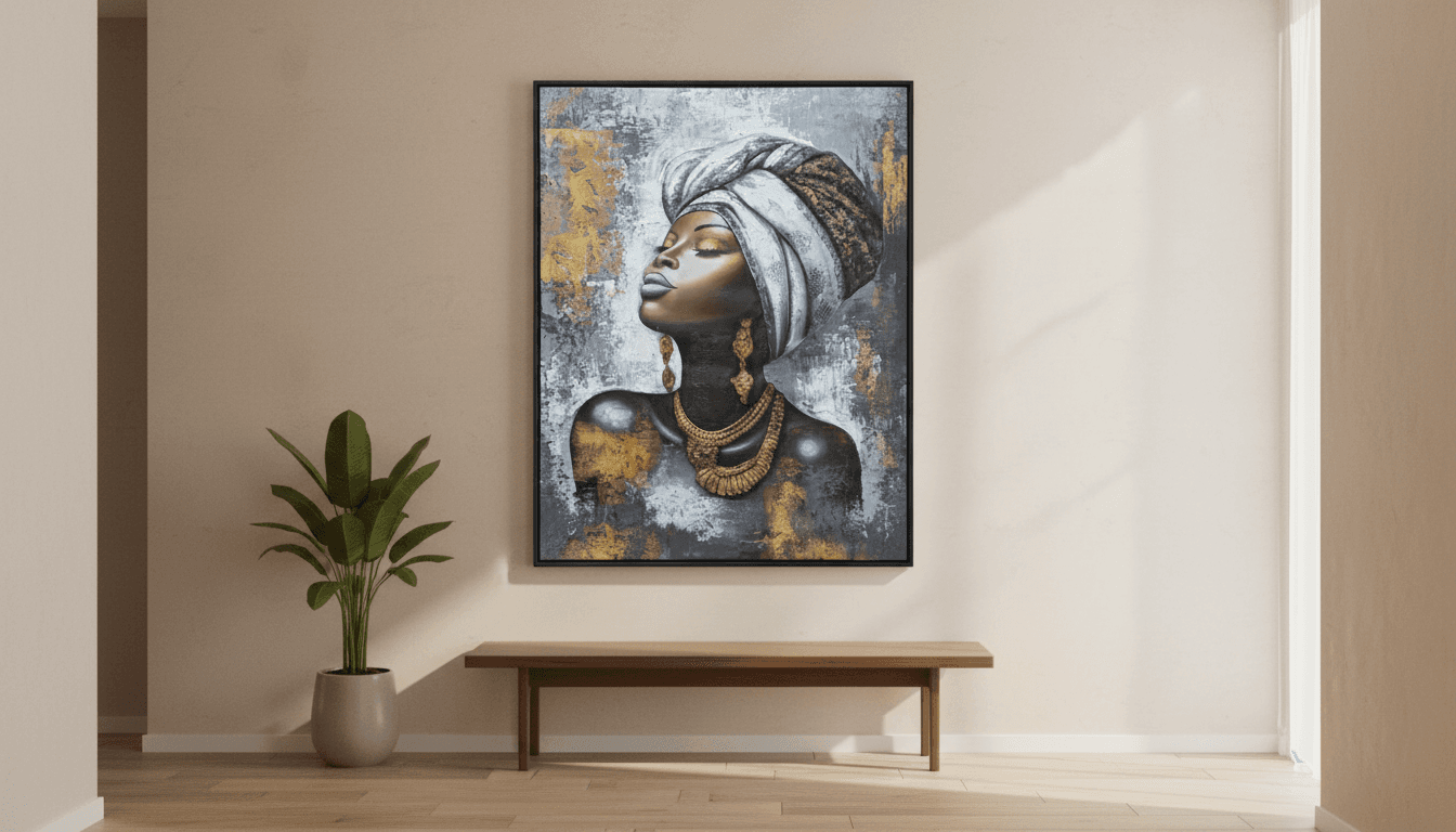 African Woman Portrait Painting