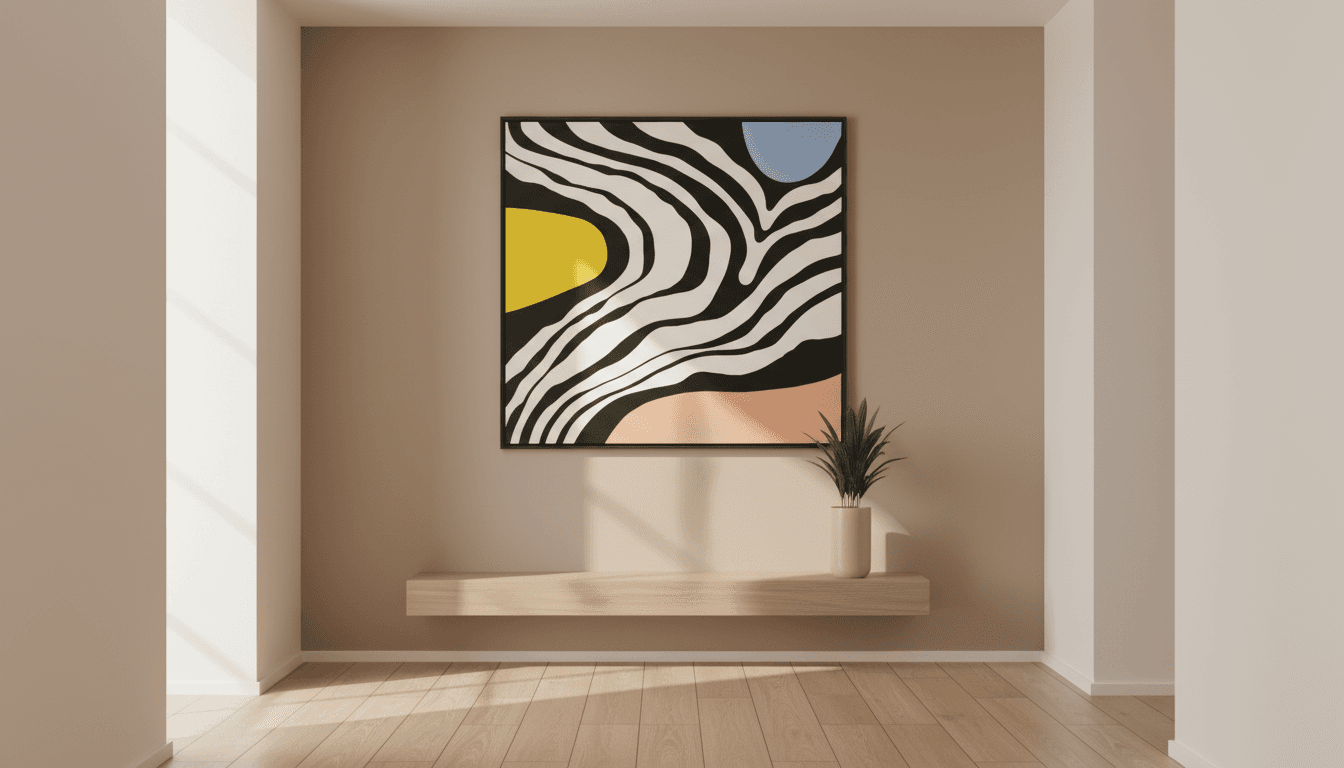 Abstract Zebra Painting