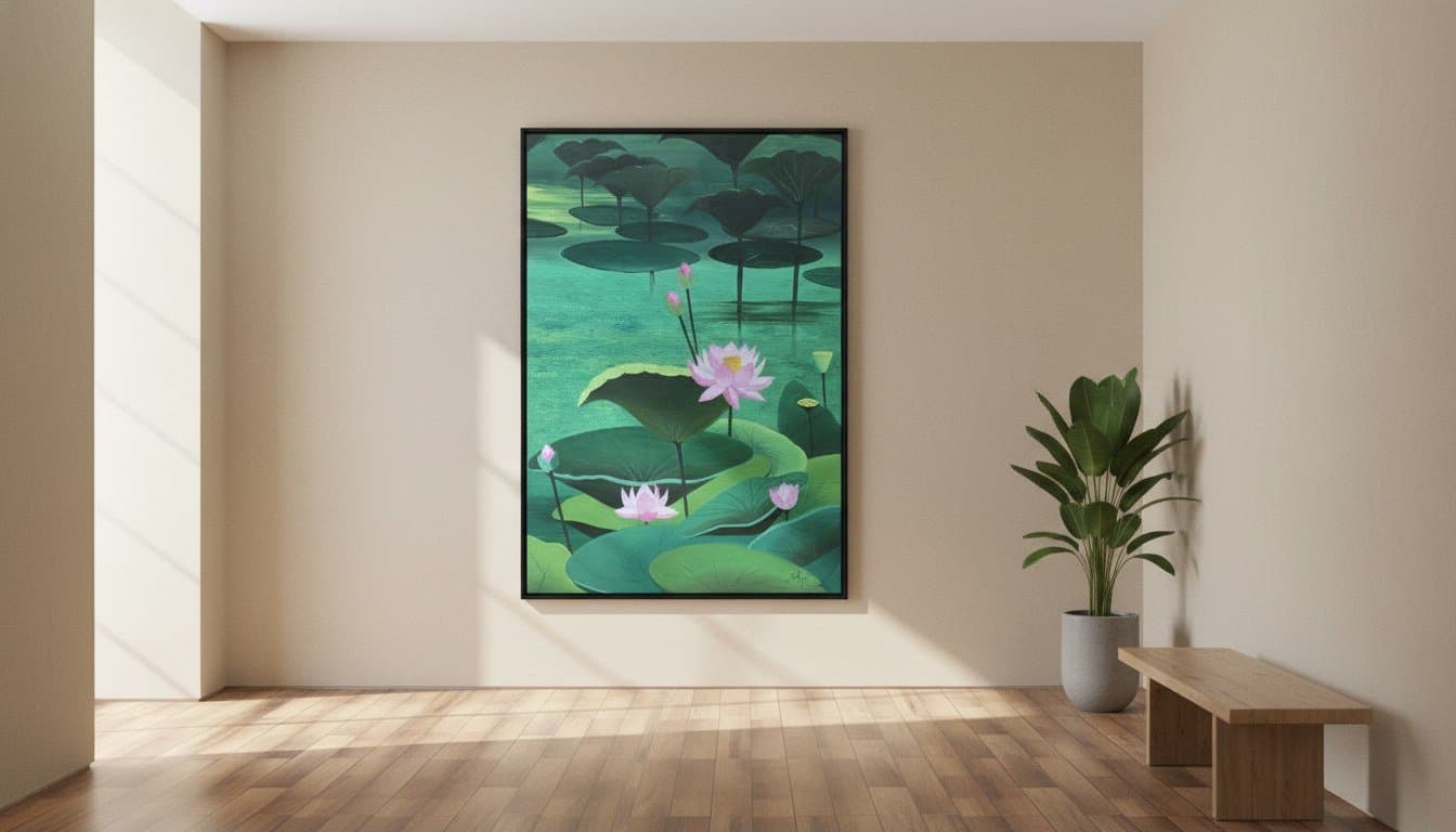 Lotus Pond Painting