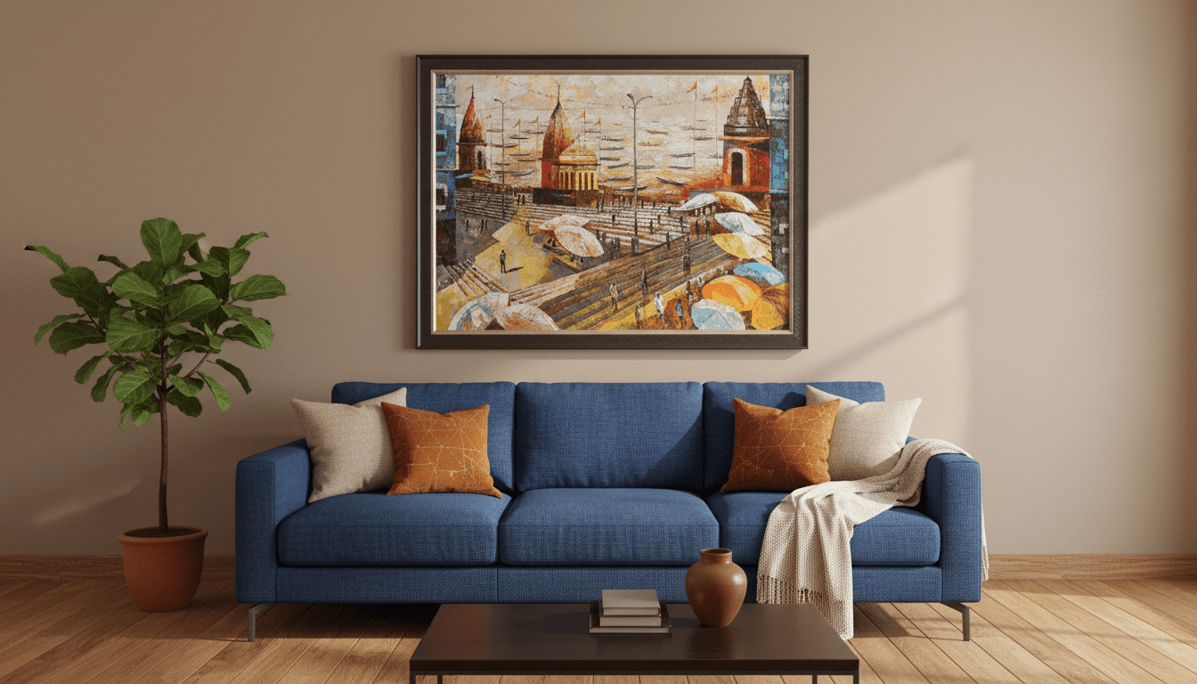 Varanasi Ghat Painting